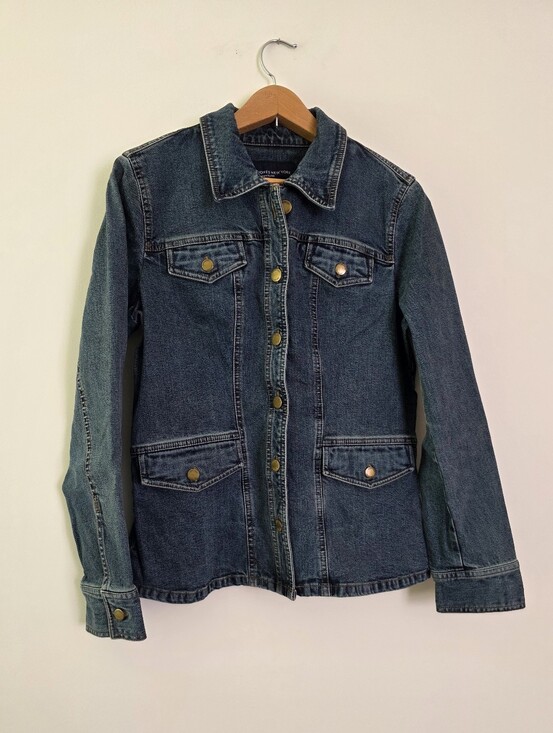 Jones New York Jackets & Blazers - Y2k Jones Newyork Denim Jacket Womens S Boho Western Preppy Chic